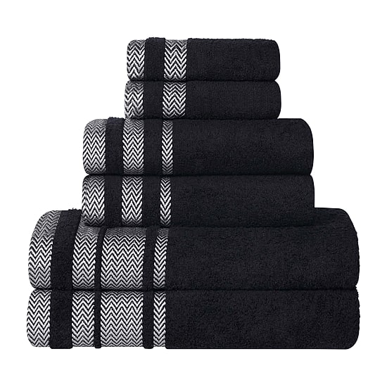 SUPERIOR® Hays Collection | 100% Cotton 6-pc. Quick Dry Solid Bath Towel Set