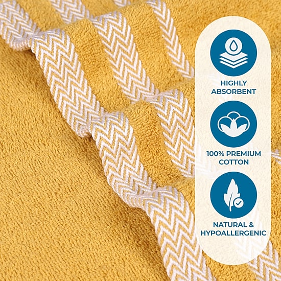 SUPERIOR® Hays Collection | 100% Cotton 3-pc. Quick Dry Bath Towel