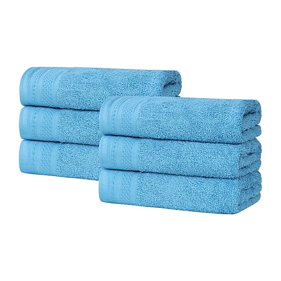 SUPERIOR® Honeycomb Collection | 100% Combed Cotton 6-pc. Solid Hand Towel