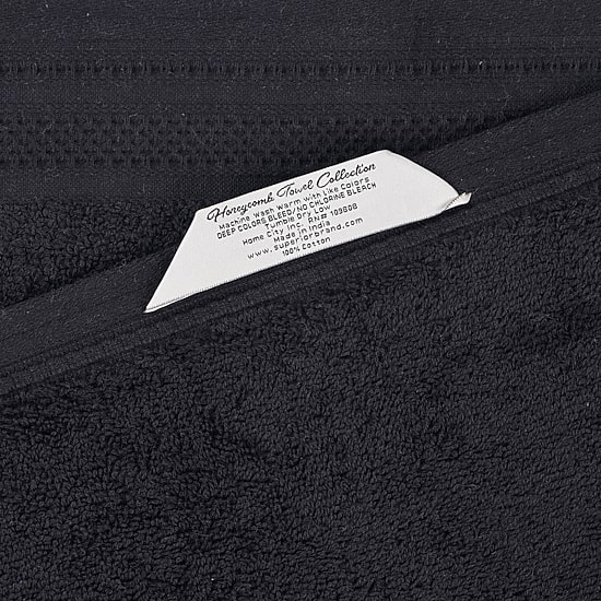 SUPERIOR® Honeycomb Collection | 100% Combed Cotton 6-pc. Quick Dry Solid Bath Towel Set