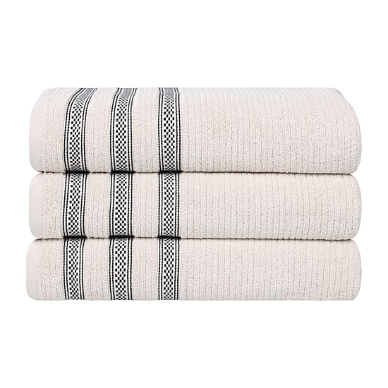 SUPERIOR® Brea Collection | 100% Cotton 3-pc. Quick Dry Geometric Bath Towel