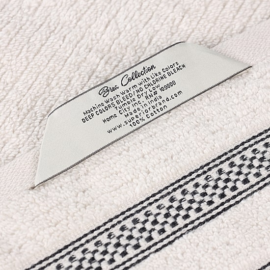 SUPERIOR® Brea Collection | 100% Cotton 3-pc. Quick Dry Geometric Bath Towel
