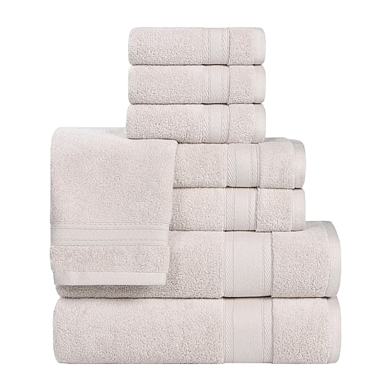 SUPERIOR® Belmont Collection | 100% Cotton 8-pc. Quick Dry Solid Bath Towel Set