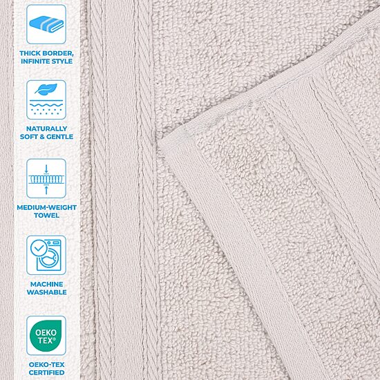 SUPERIOR® Belmont Collection | 100% Cotton 8-pc. Quick Dry Solid Bath Towel Set