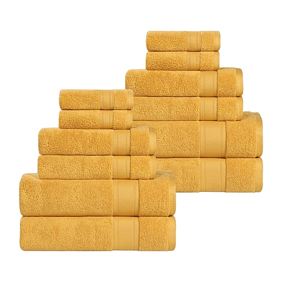 SUPERIOR® Belmont Collection | 100% Cotton 12-pc. Quick Dry Solid Bath Towel Set