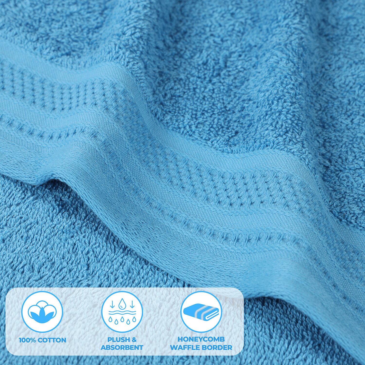 SUPERIOR® Honeycomb Collection | 100% Combed Cotton 2-pc. Bath Sheet