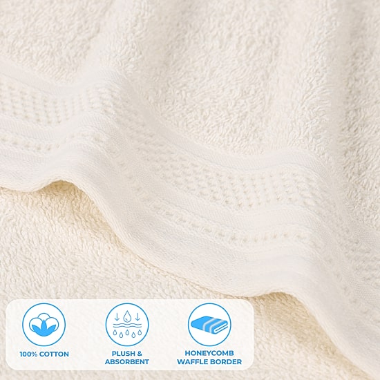 SUPERIOR® Honeycomb Collection | 100% Combed Cotton 2-pc. Bath Sheet