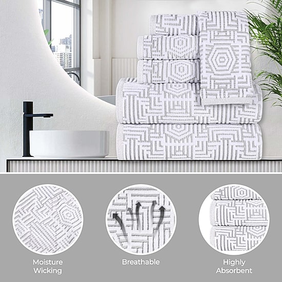 SUPERIOR® Jasper Collection | 100% Cotton 2-pc. Bath Sheet