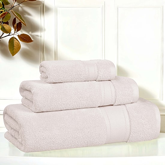 SUPERIOR® Belmont Collection | 100% Cotton 3-pc. Quick Dry Solid Bath Towel Set