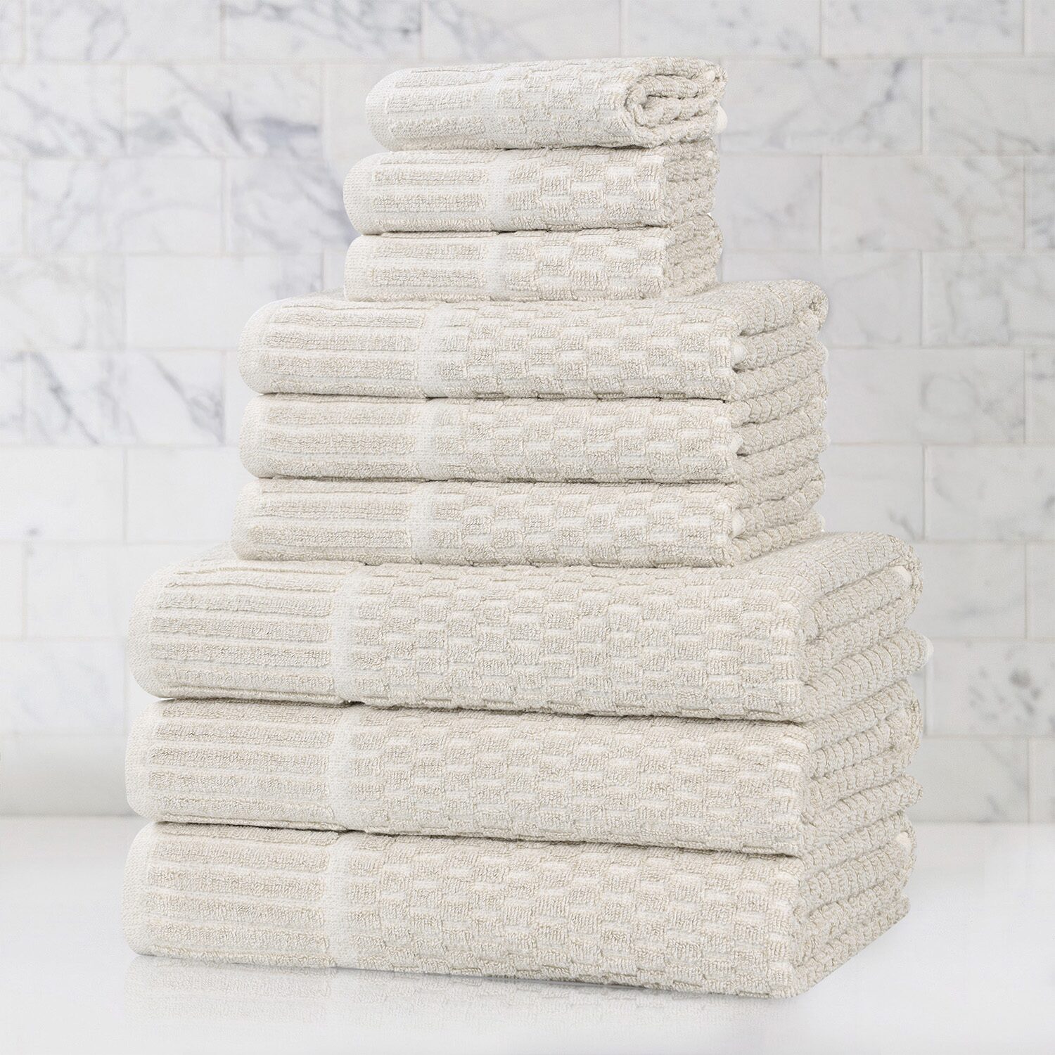 SUPERIOR® Juno Collection 9-pc. Quick Dry Solid Bath Towel Set