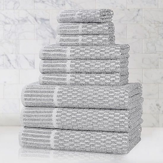 SUPERIOR® Juno Collection 9-pc. Quick Dry Solid Bath Towel Set