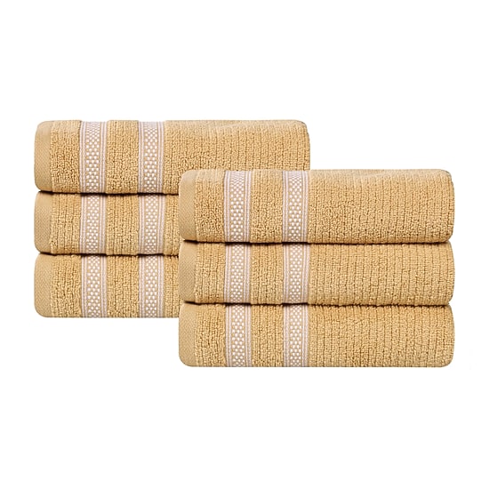 SUPERIOR® Brea Collection | 100% Cotton 6-pc. Solid Hand Towel