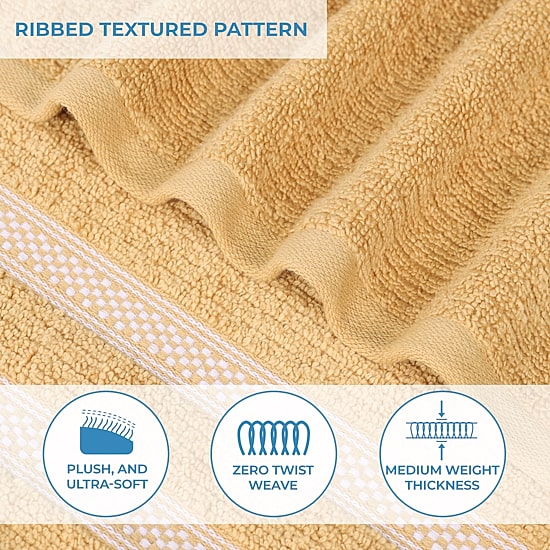 SUPERIOR® Brea Collection | 100% Cotton 6-pc. Solid Hand Towel