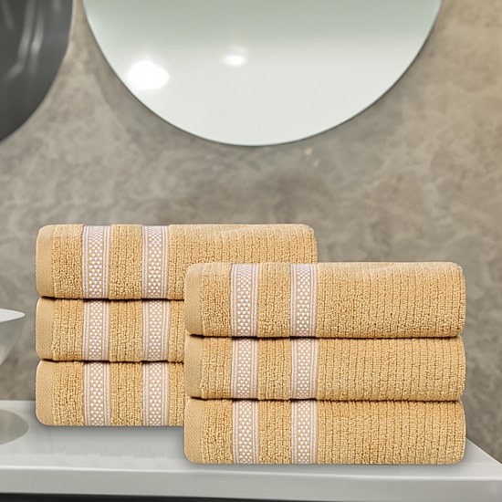 SUPERIOR® Brea Collection | 100% Cotton 6-pc. Solid Hand Towel