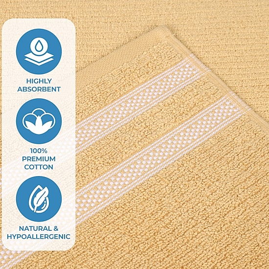 SUPERIOR® Brea Collection | 100% Cotton 6-pc. Solid Hand Towel