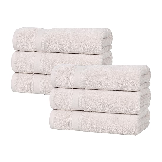 SUPERIOR® Belmont Collection | 100% Cotton 6-pc. Solid Hand Towel