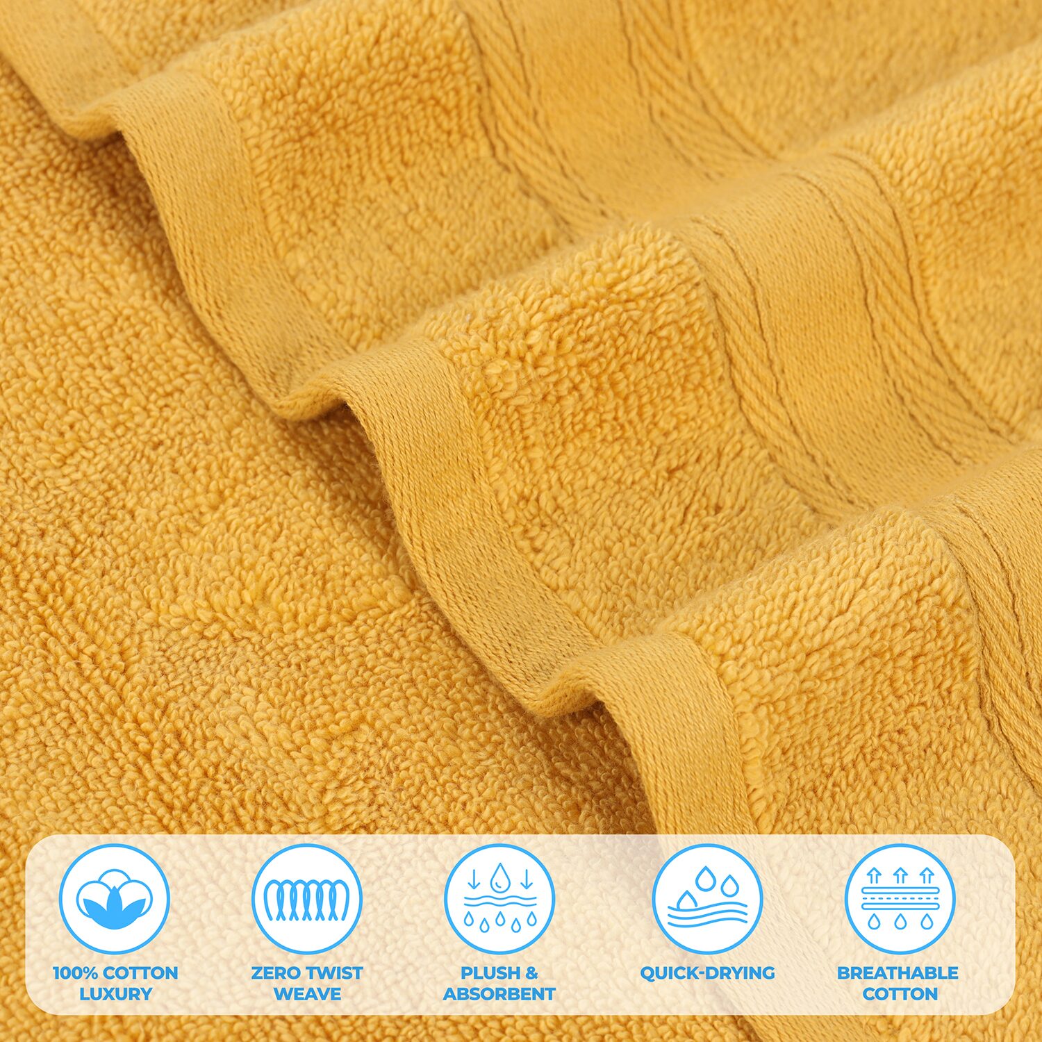 SUPERIOR® Belmont Collection | 100% Cotton 6-pc. Solid Hand Towel