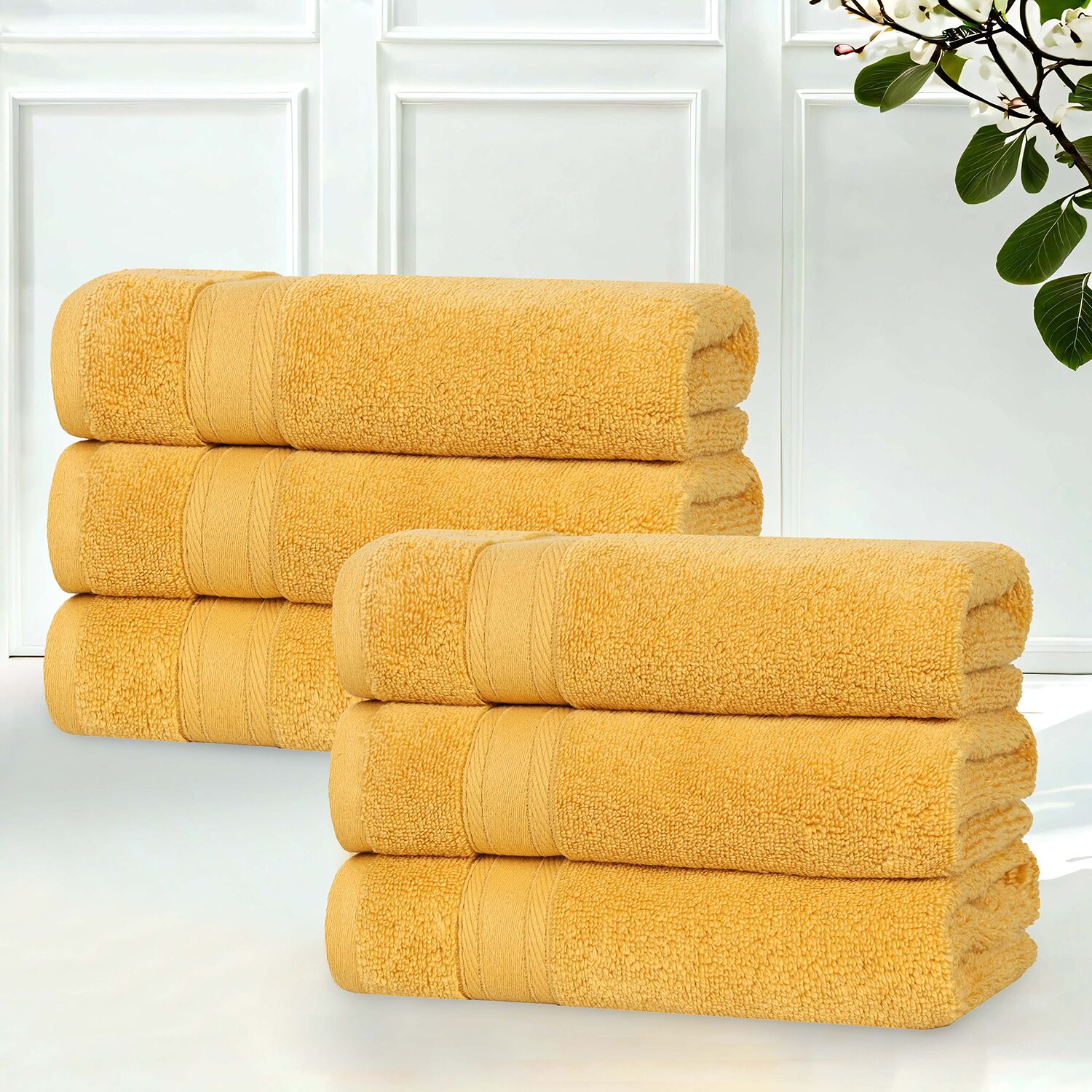 SUPERIOR® Belmont Collection | 100% Cotton 6-pc. Solid Hand Towel