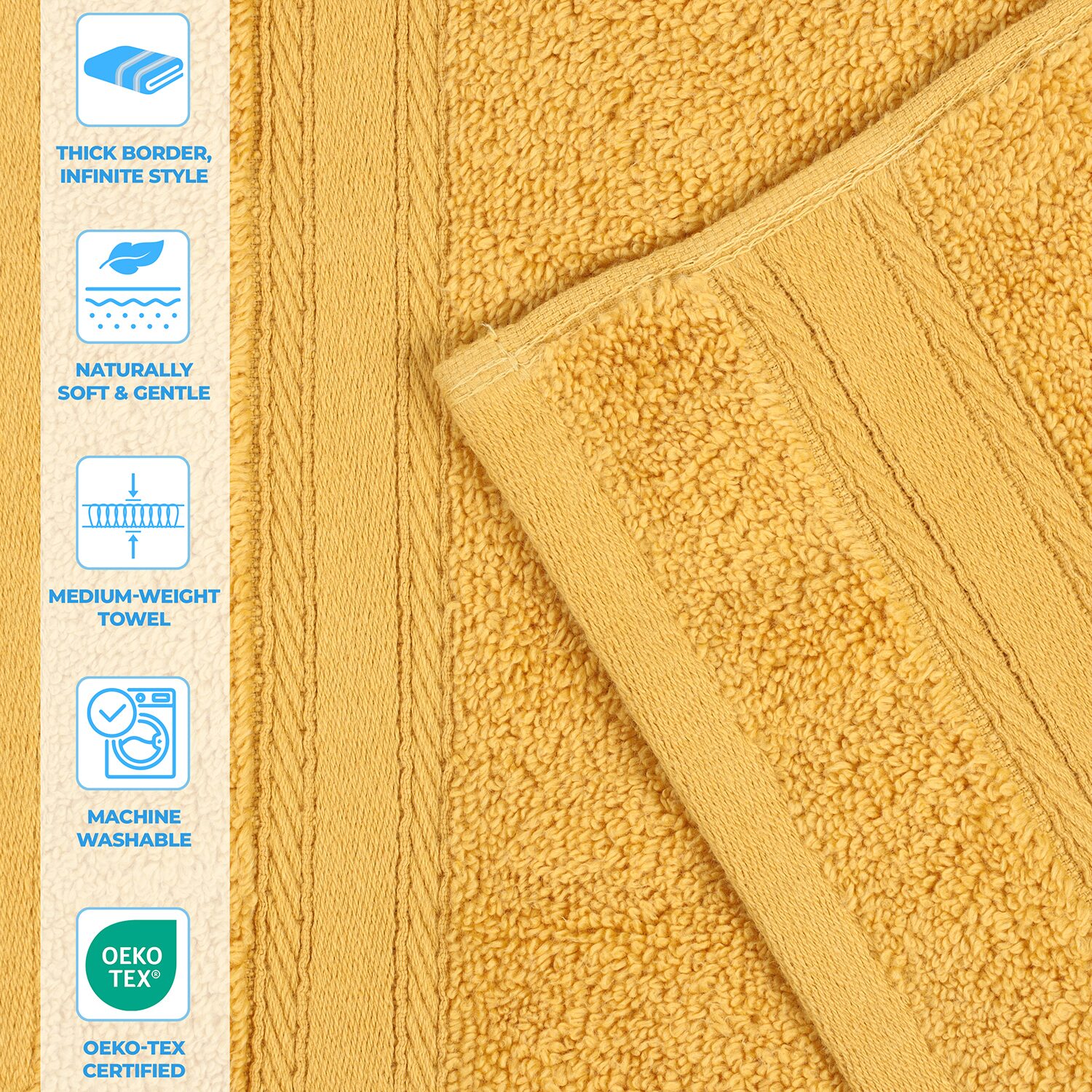 SUPERIOR® Belmont Collection | 100% Cotton 6-pc. Solid Hand Towel