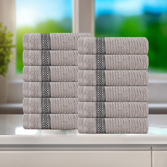 SUPERIOR® Brea Collection | 100% Cotton 12-pc. Quick Dry Washcloth