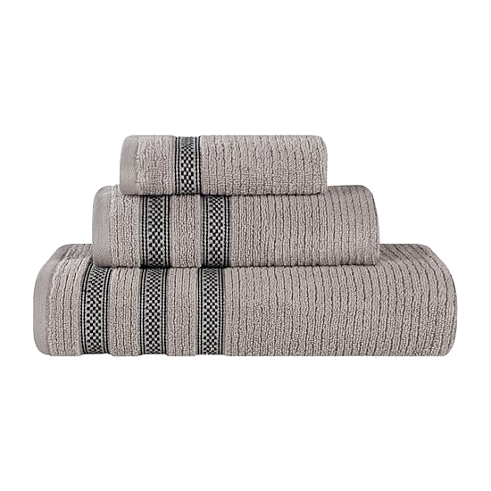 SUPERIOR® Brea Collection | 100% Cotton 3-pc. Quick Dry Solid Bath Towel Set
