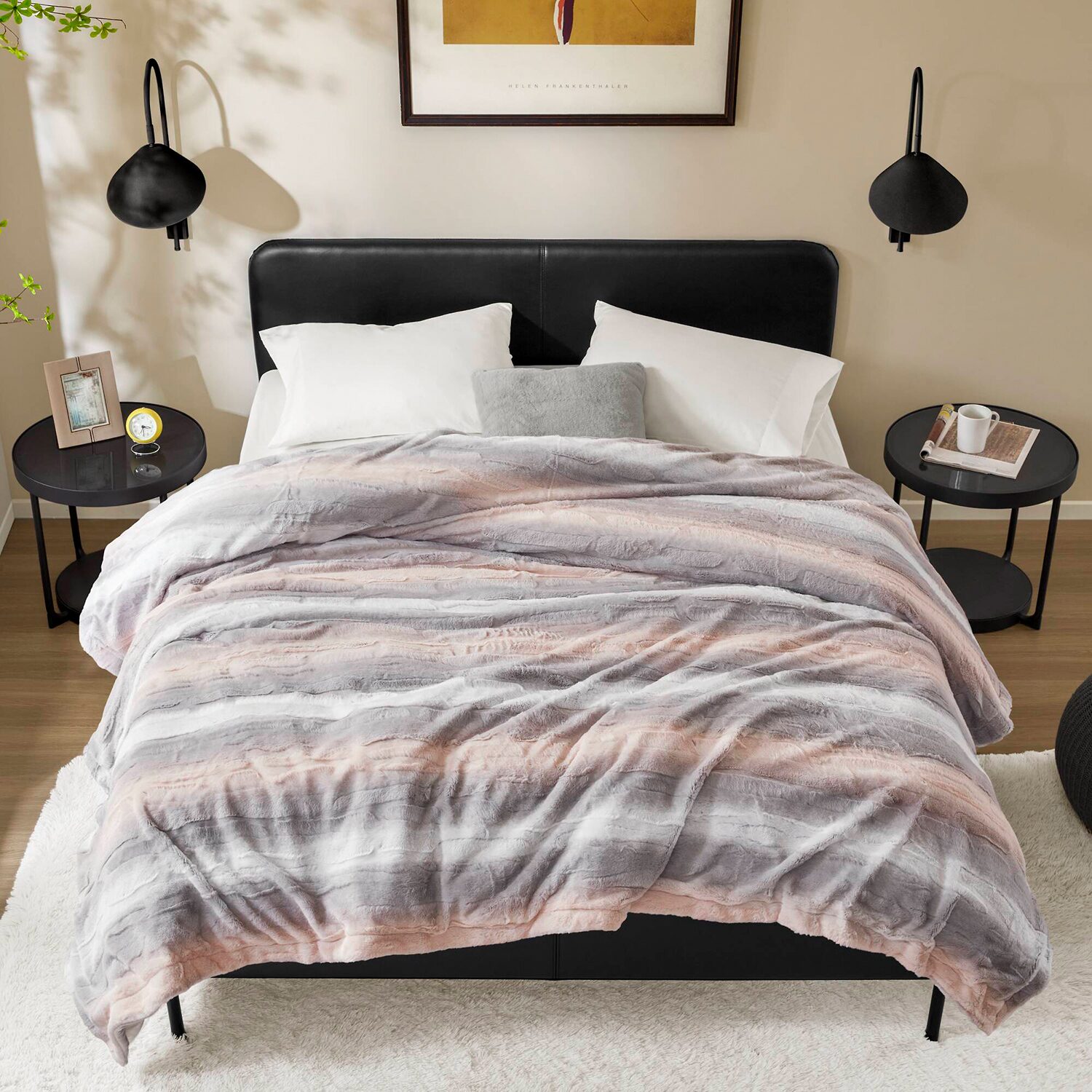 Madison Park Marselle Faux Fur Blanket