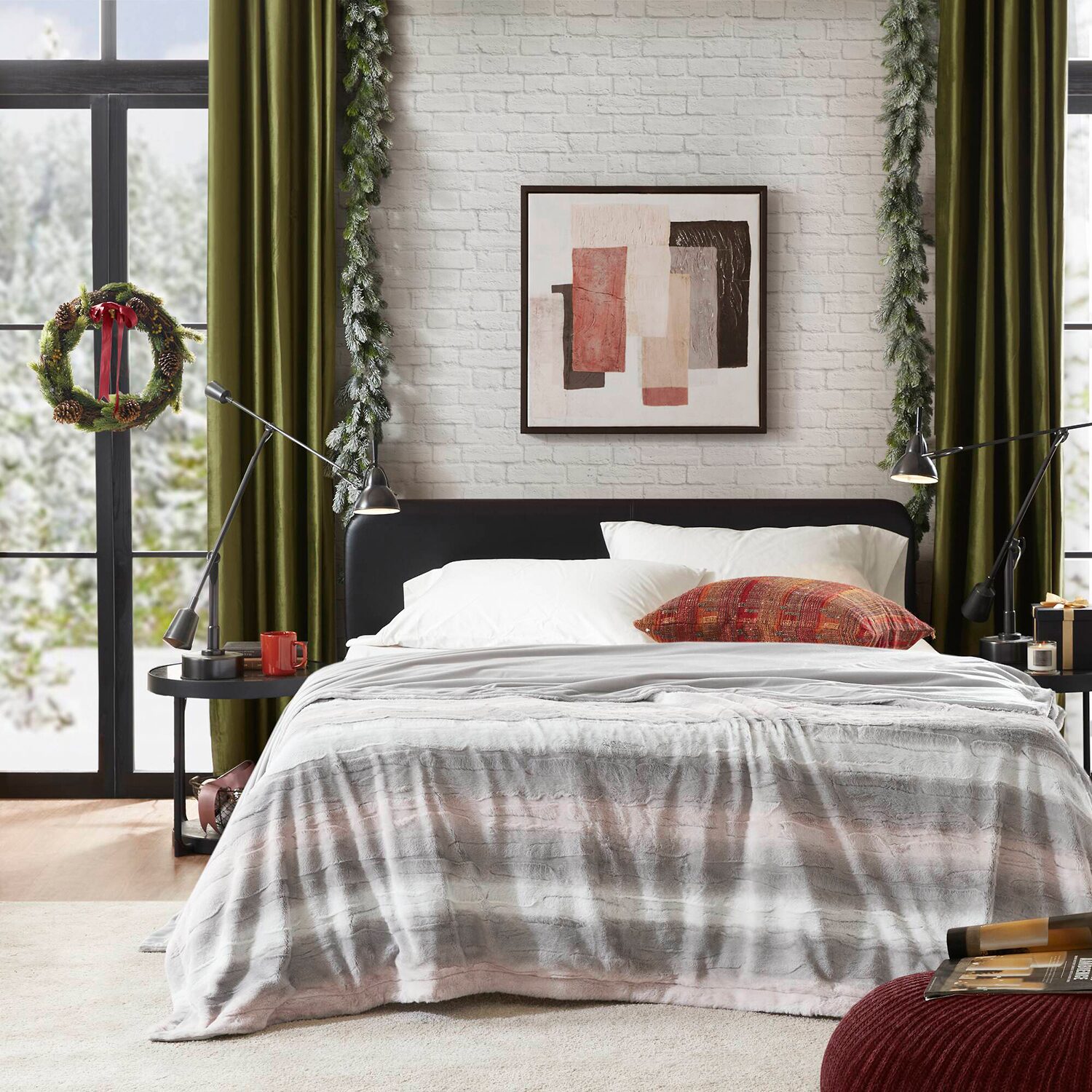 Madison Park Marselle Faux Fur Blanket