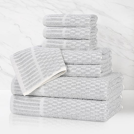 SUPERIOR® Juno Collection 8-pc. Quick Dry Solid Bath Towel Set