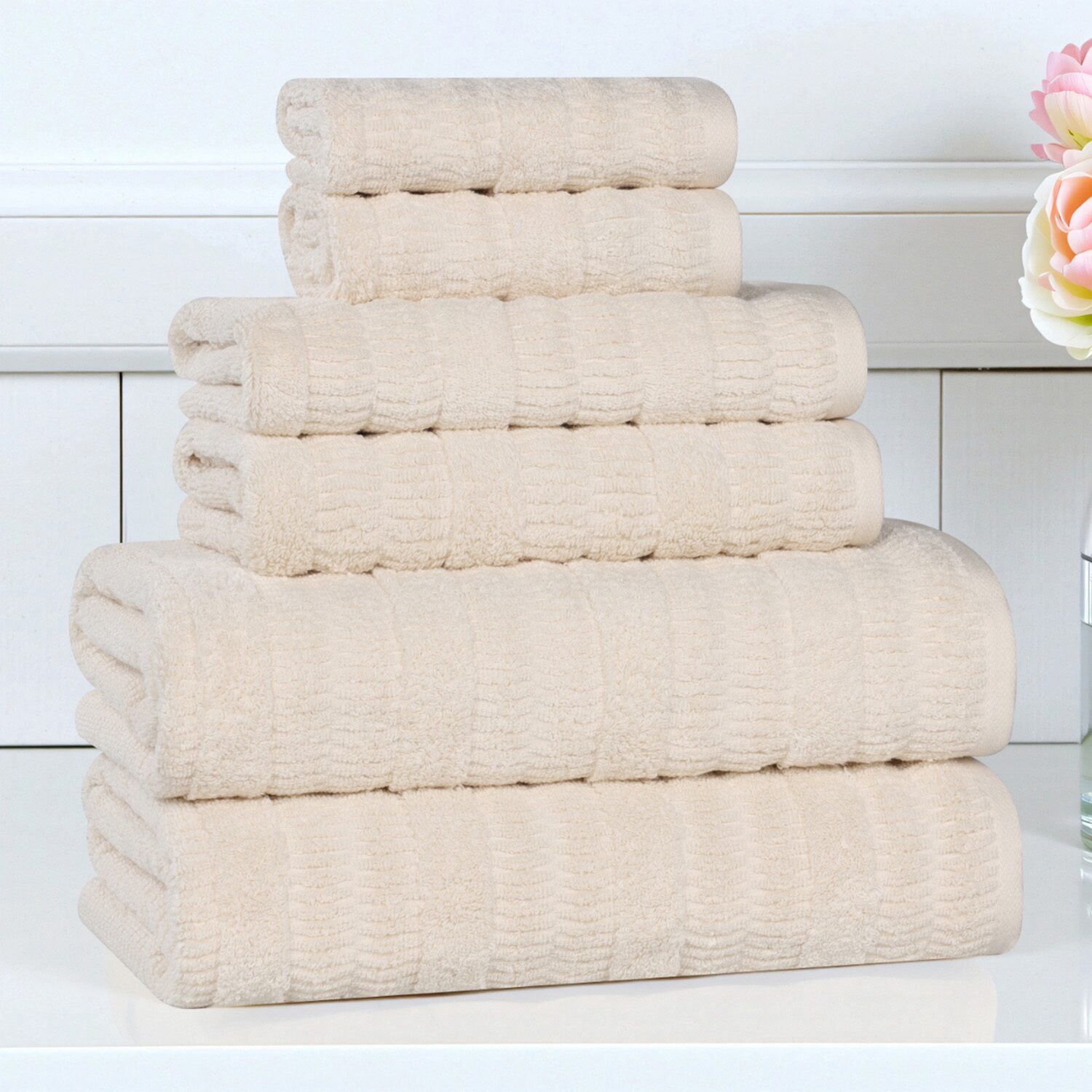 SUPERIOR® Mika Collection -pc. Quick Dry Solid Bath Towel Set