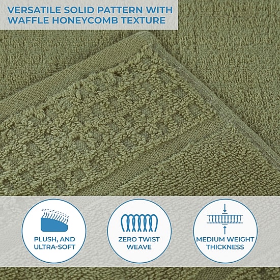 SUPERIOR® Napa Collection | 100% Cotton 3-pc. Quick Dry Solid Bath Towel Set