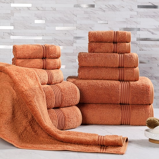 SUPERIOR® Heritage Collection | Luxury Egyptian Cotton 12-pc. Quick Dry Solid Bath Towel Set