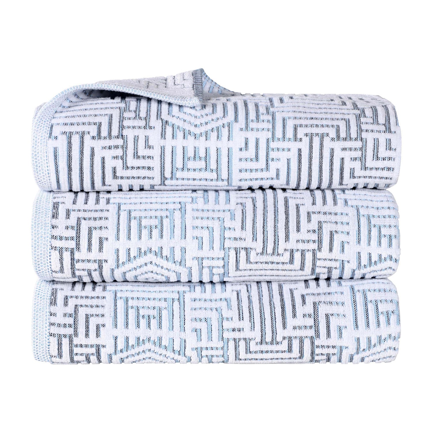 SUPERIOR® Jasper Collection | 100% Cotton 3-pc. Quick Dry Jacquard Bath Towel