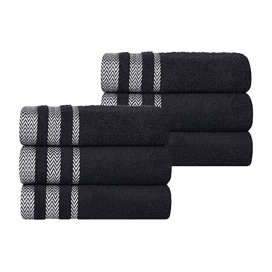 SUPERIOR® Hays Collection | 100% Cotton 6-pc. Solid Hand Towel