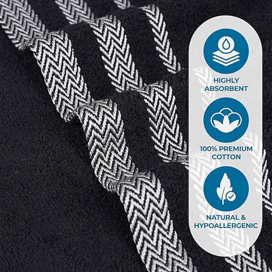 SUPERIOR® Hays Collection | 100% Cotton 6-pc. Solid Hand Towel