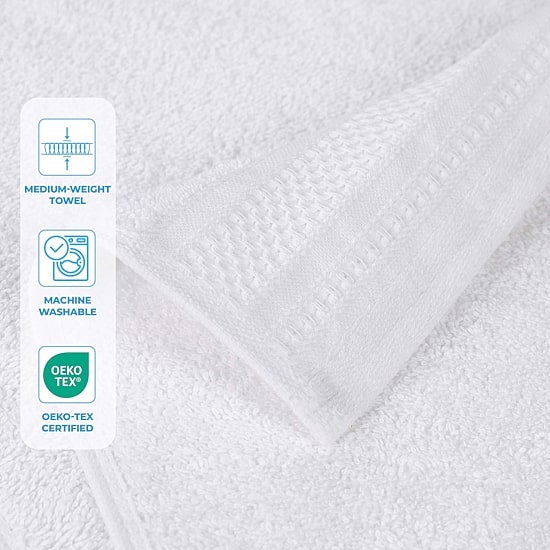 SUPERIOR® Honeycomb Collection | 100% Combed Cotton 3-pc. Quick Dry Bath Towel Set