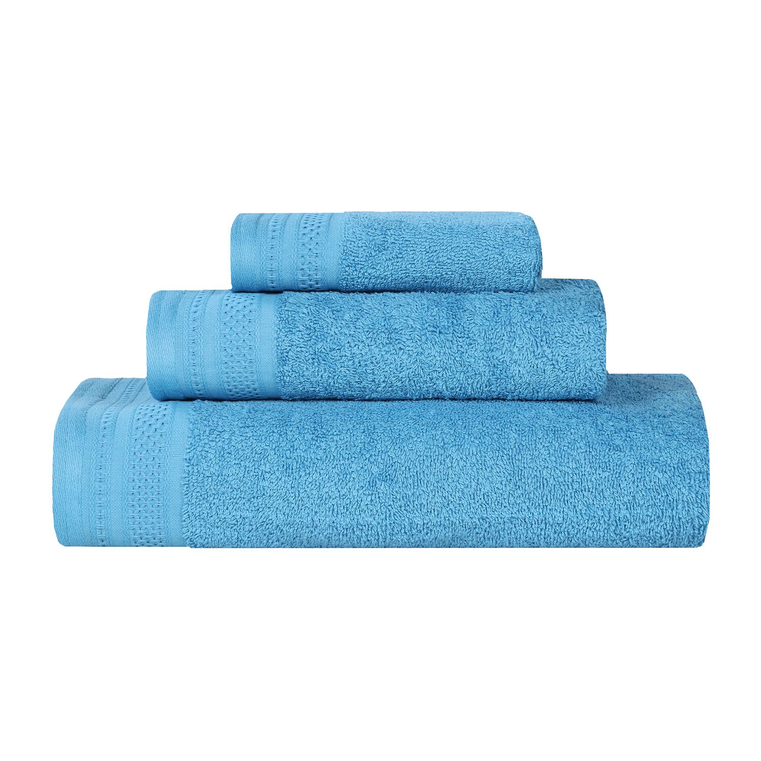 SUPERIOR® Honeycomb Collection | 100% Combed Cotton 3-pc. Quick Dry Bath Towel Set
