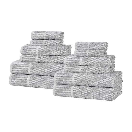 SUPERIOR® Juno Collection 12-pc. Quick Dry Solid Bath Towel Set