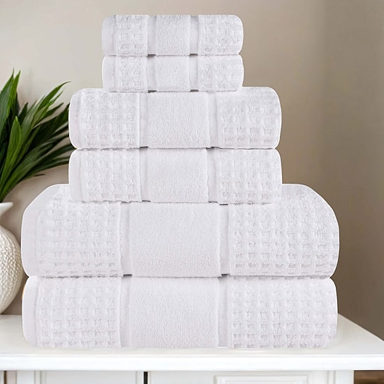 SUPERIOR® Napa Collection | 100% Cotton 6-pc. Quick Dry Solid Bath Towel Set