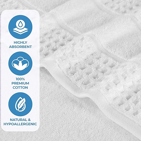 SUPERIOR® Napa Collection | 100% Cotton 6-pc. Quick Dry Solid Bath Towel Set