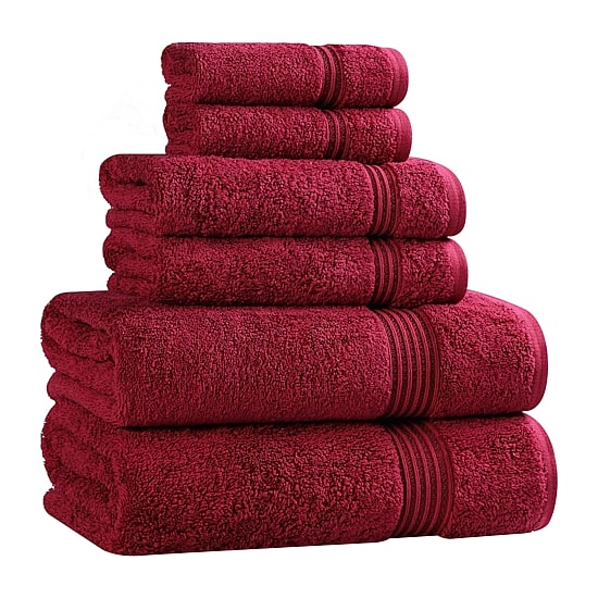 SUPERIOR® Heritage Collection | Luxury Egyptian Cotton 6-pc. Quick Dry Solid Bath Towel Set