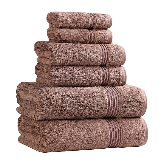 SUPERIOR® Heritage Collection | Luxury Egyptian Cotton 6-pc. Quick Dry Solid Bath Towel Set
