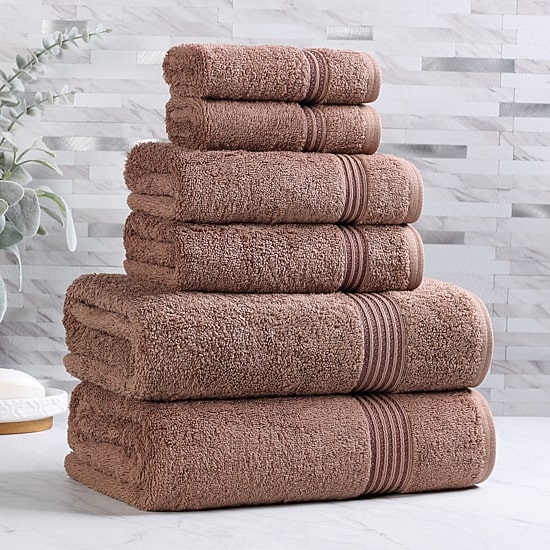 SUPERIOR® Heritage Collection | Luxury Egyptian Cotton 6-pc. Quick Dry Solid Bath Towel Set