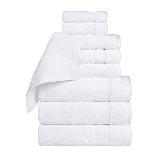 SUPERIOR® Belmont Collection | 100% Cotton 9-pc. Quick Dry Solid Bath Towel Set