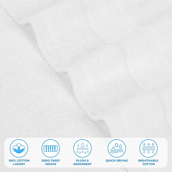 SUPERIOR® Belmont Collection | 100% Cotton 9-pc. Quick Dry Solid Bath Towel Set