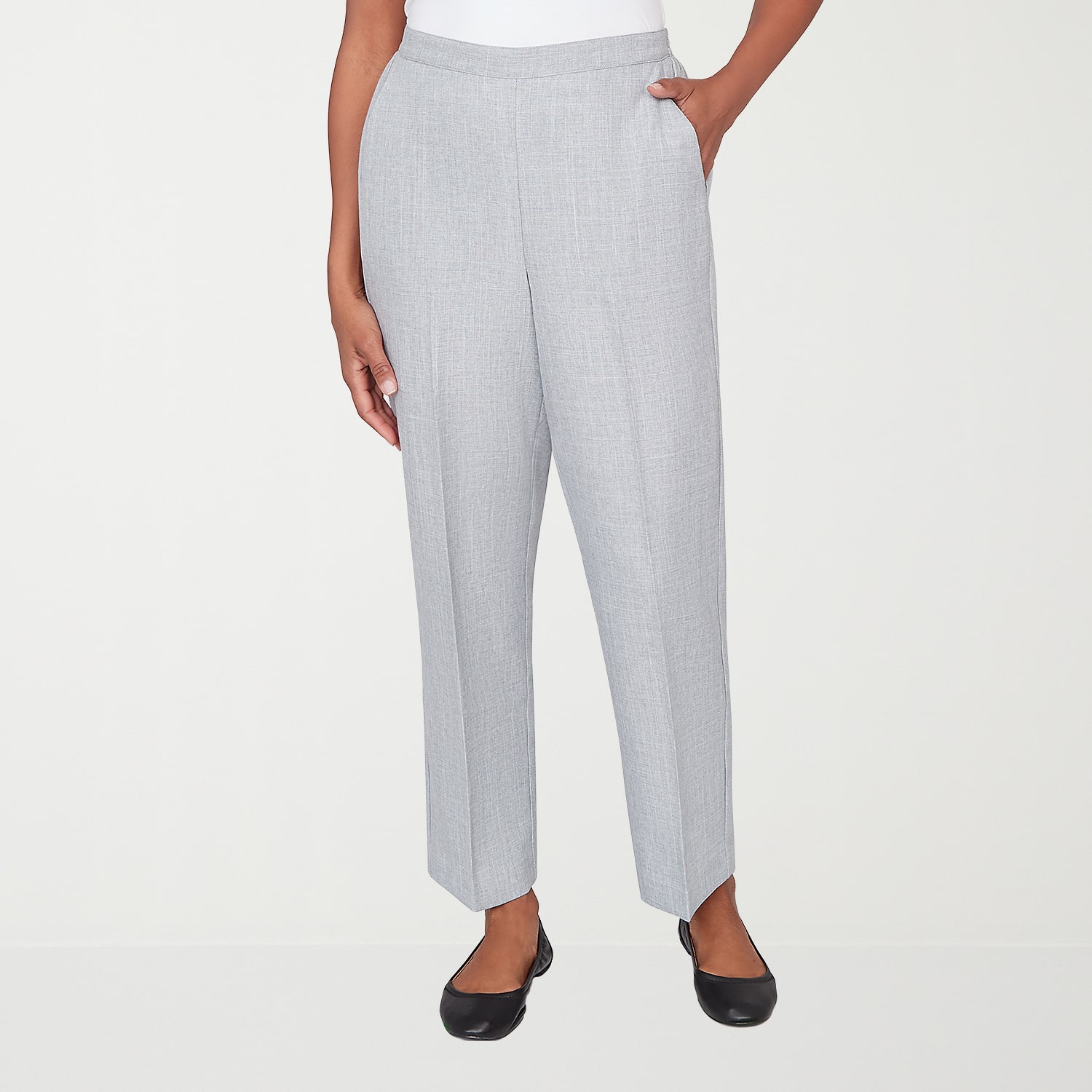 Alfred Dunner Al Fresco Womens Straight Mid Rise Pull-On Pant