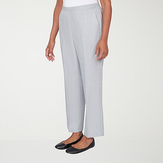 Alfred Dunner Al Fresco Womens Straight Mid Rise Pull-On Pant