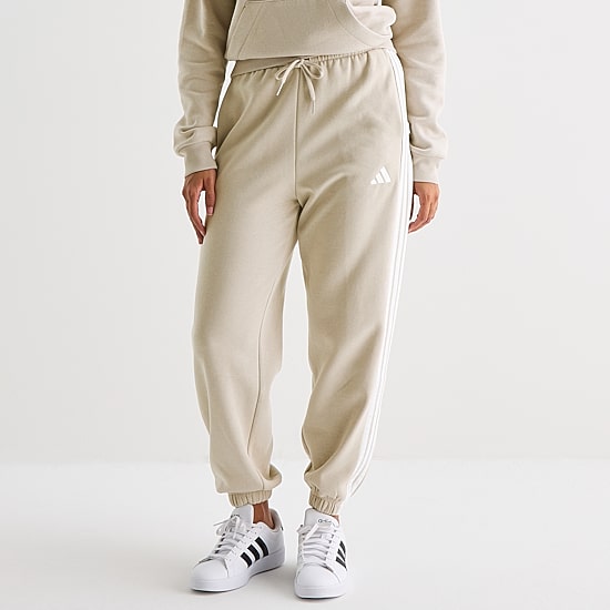 adidas Womens Straight High Rise Loose Fit Fleece Active Jogger Pant