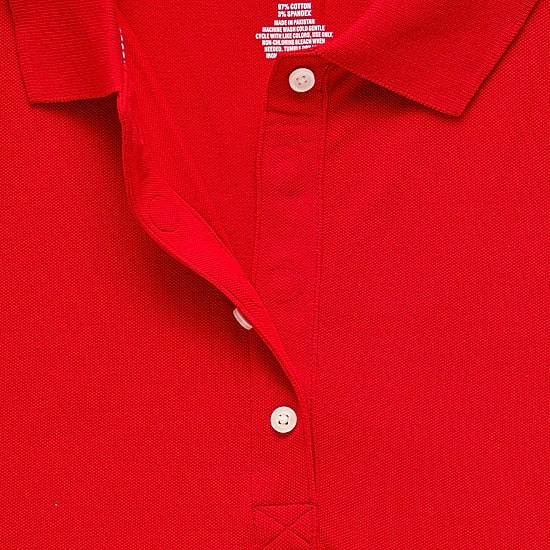 St. John's Bay Womens Adaptive Short Sleeve Easy-on + Easy-off Polo Shirt