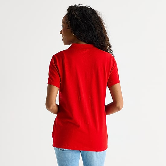 St. John's Bay Womens Adaptive Short Sleeve Easy-on + Easy-off Polo Shirt