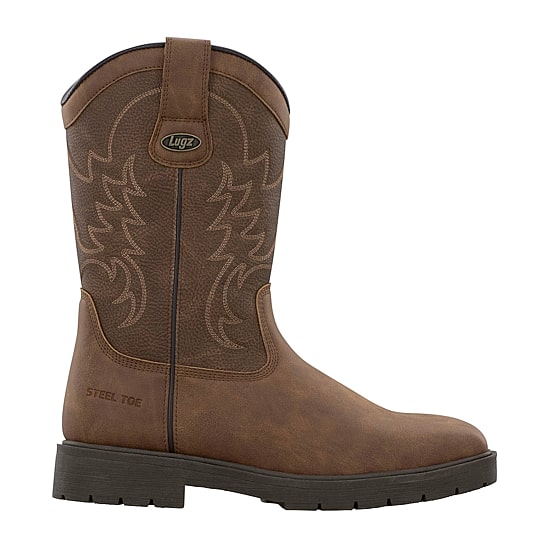 Lugz Cowboss Steel Toe Mens Block Heel Boots